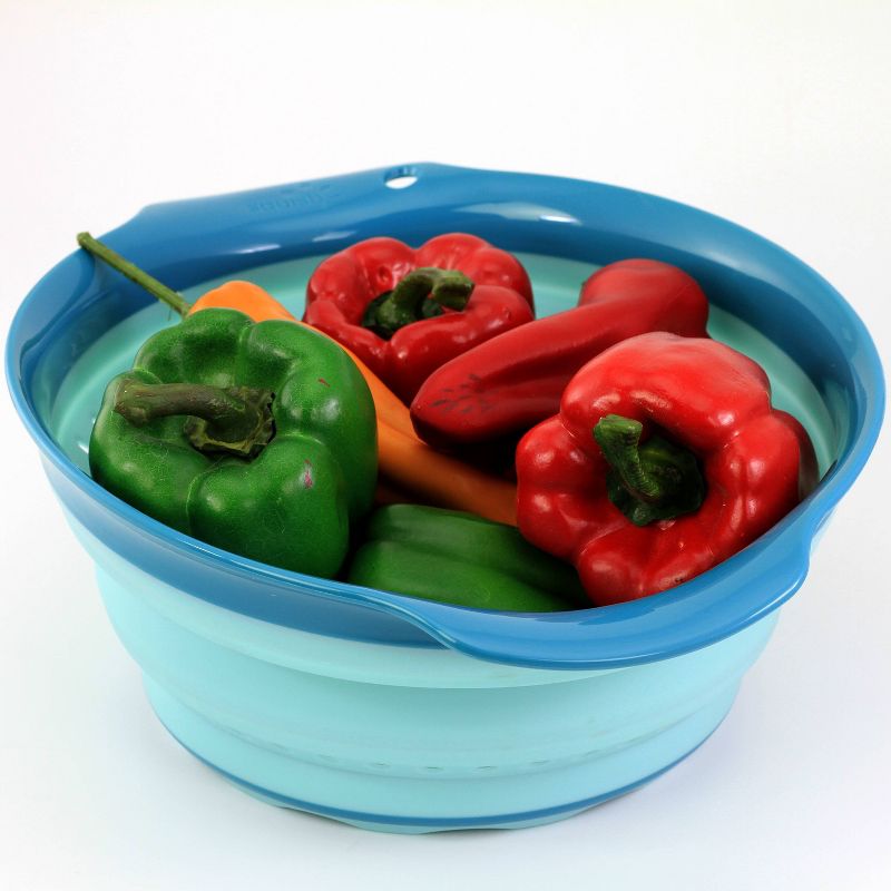 Squish 4qt Plastic Collapsible Colander Teal
