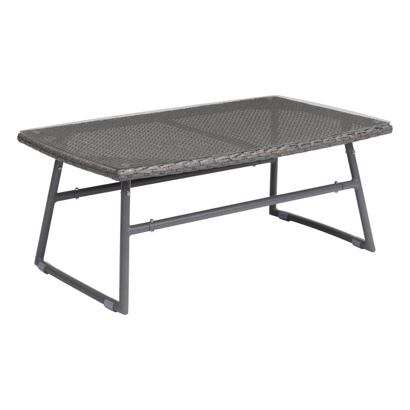 Modern Rectangular 39" Coffee Table - Gray - ZM Home