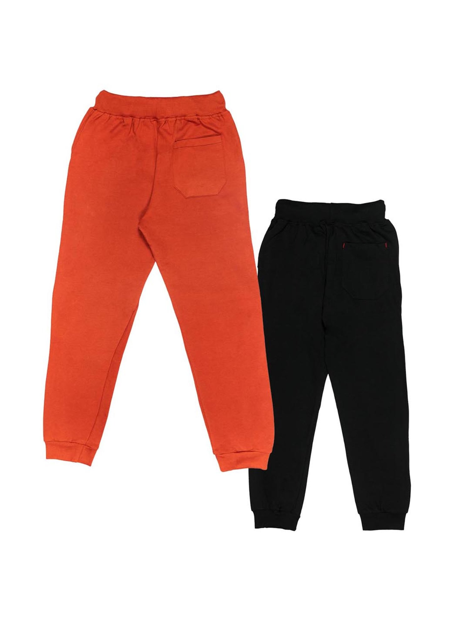 Todd N Teen Kids Rust & Black Graphic Print Joggers (Pack Of 2)