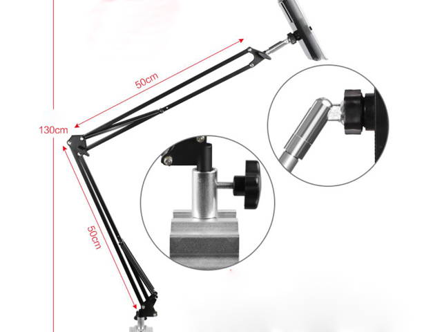 Cell Phone Holder, Phone Clip Holder Clamp for Desk,Universal Phone Stand Holder Mount Flexible 360&deg; Rotation,Long Arm Bracket for 3.5-10.6 inches Phones Mobile Stand for Bed, Office, Kitchen