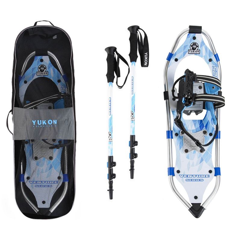 Yukon Charlie's Advanced 8x25 Womens and 8x25 Mens Snowshoe Kits w/ Poles & Bag