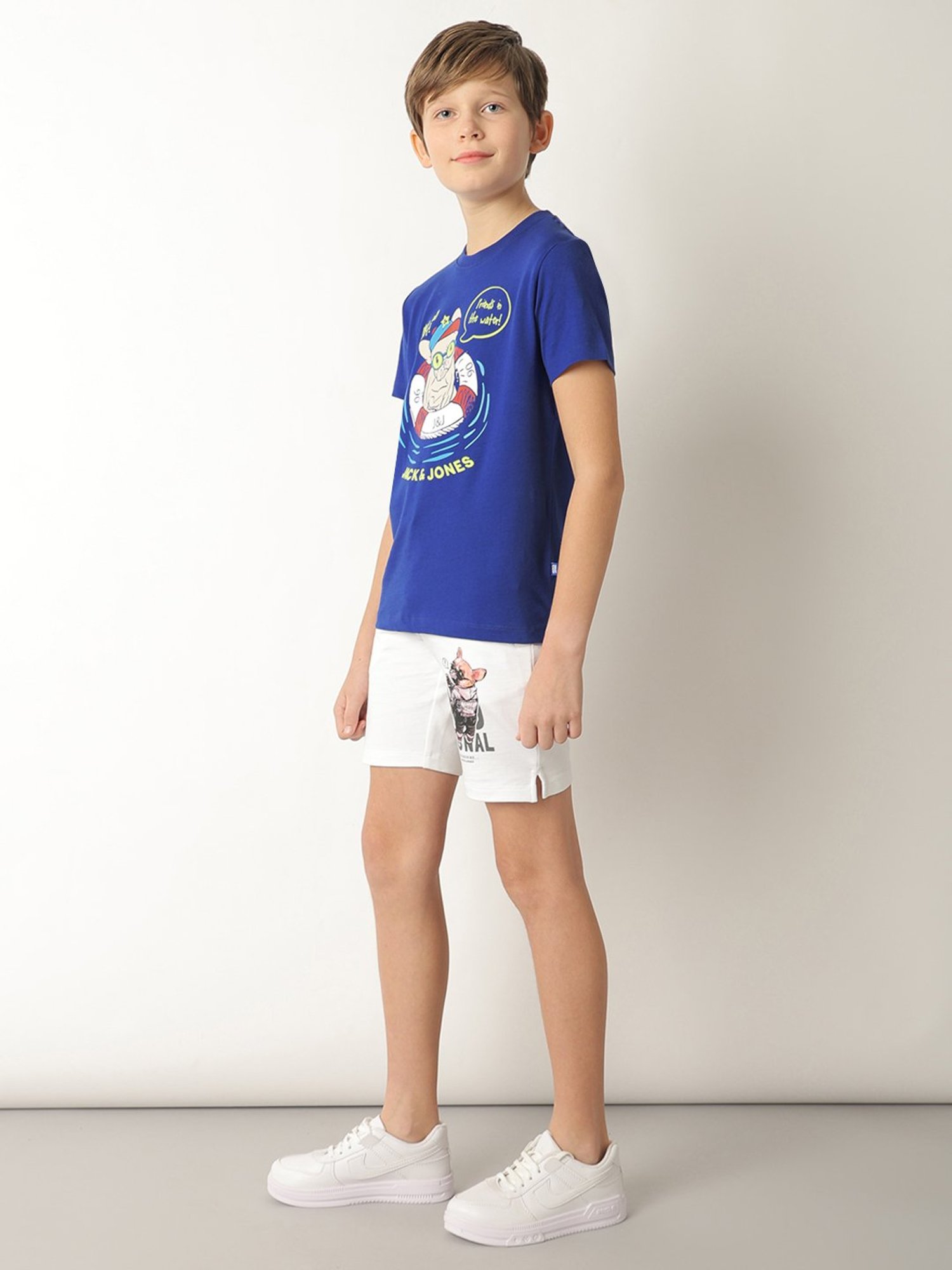 Jack & Jones Junior Navy Printed T-Shirt