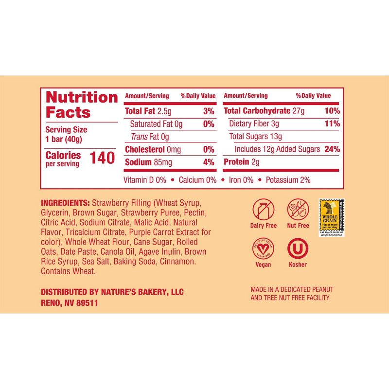 Nature's Bakery Strawberry Crumble Bar - 6ct