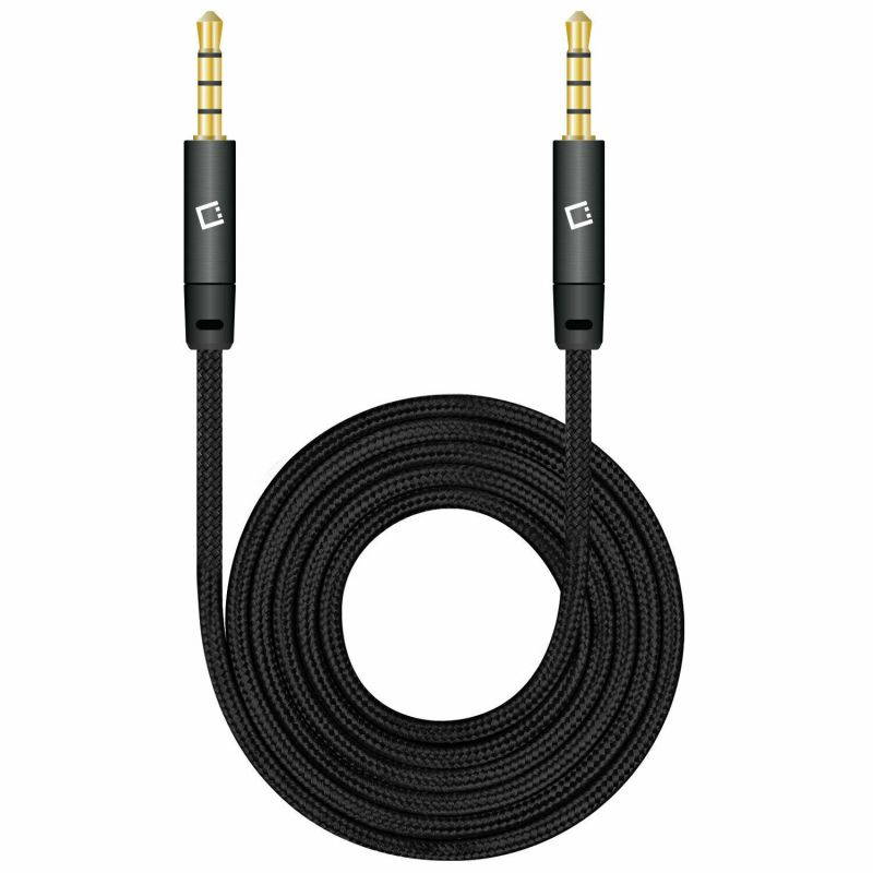 Cellet 6FT Male to Male 3.5mm Premium Anti-Tangle Nylon Braided Aux Audio Cable