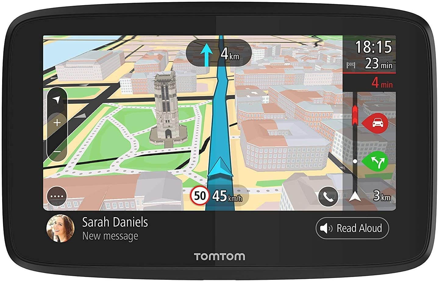 TomTom Go 520 5 Inch GPS Navigation Device with Real Time Traffic, World Maps, Wi-Fi-Connectivity, Smartphone Messaging, Voice Control and Hands-free Calling