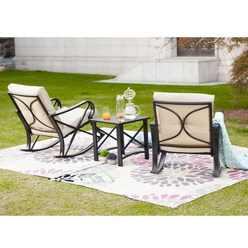 3pc Rocking Chair Patio Seating Set - Patio Festival