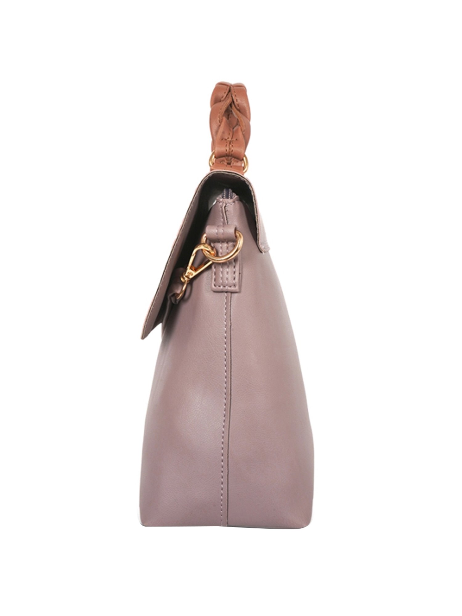 Baggit Lxe Nebula Light Purple Solid Medium Satchel Handbag