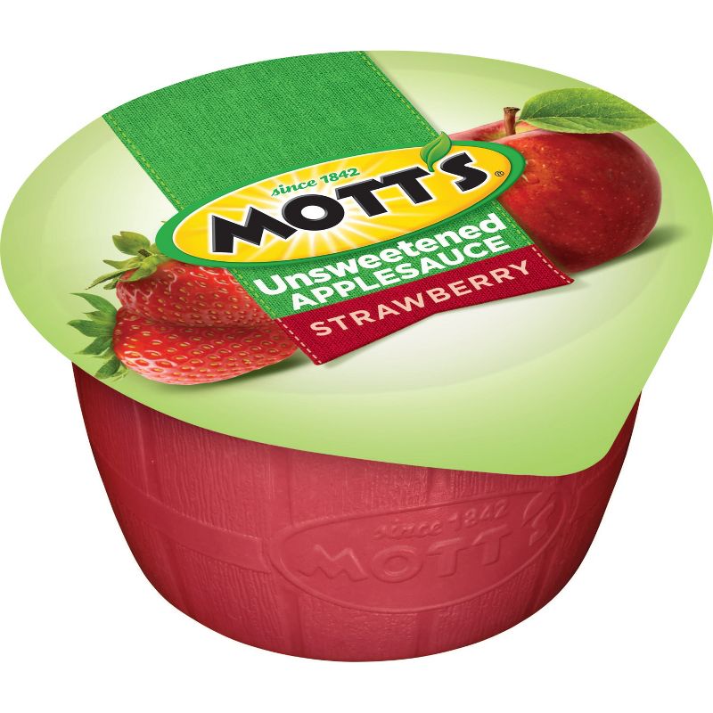 Mott's Unsweetened Strawberry Applesauce - 6ct/3.9oz Cups