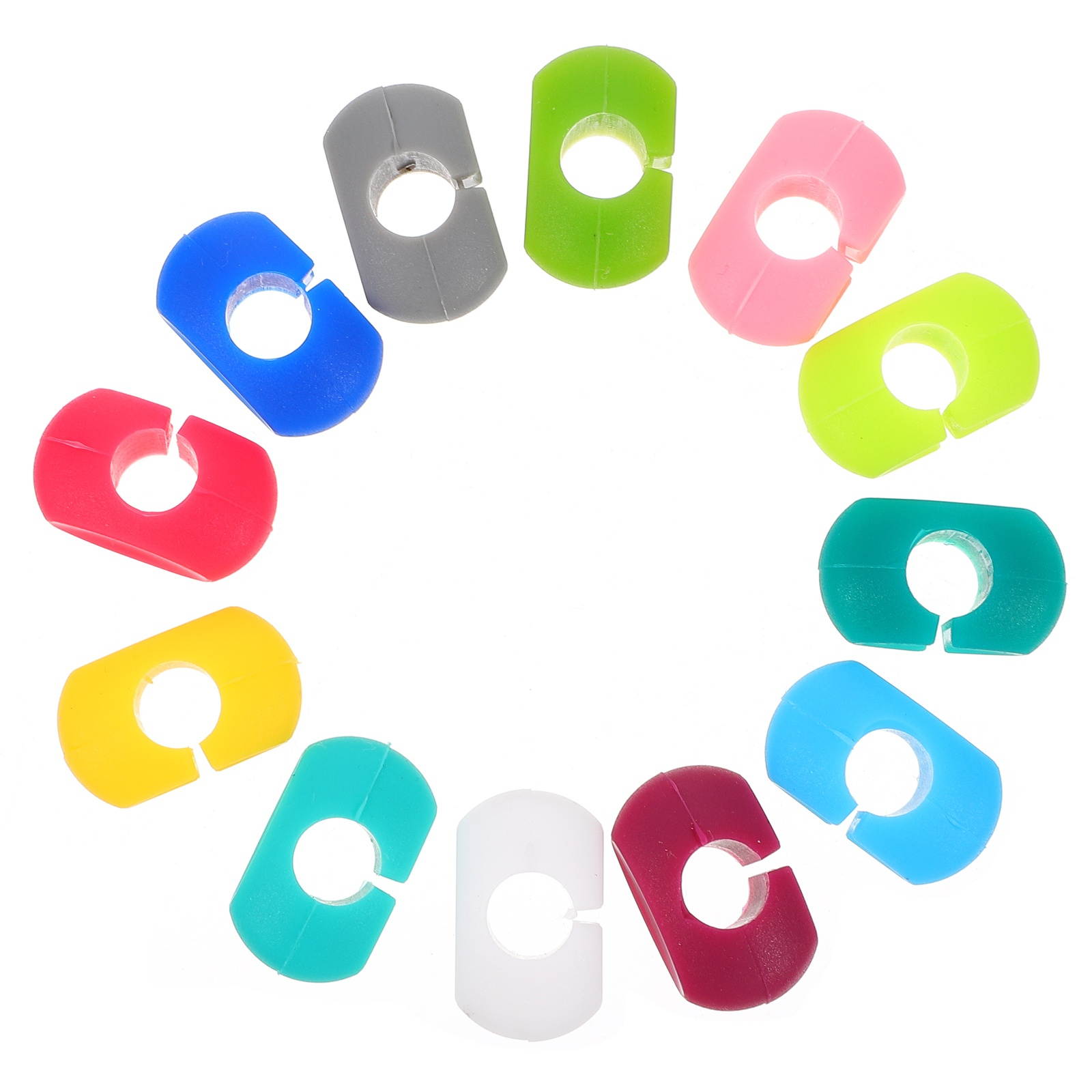24 Pcs 1 Set Silicone Tag Clips Nonslip Wine Glass Charms Reusable Label Clips