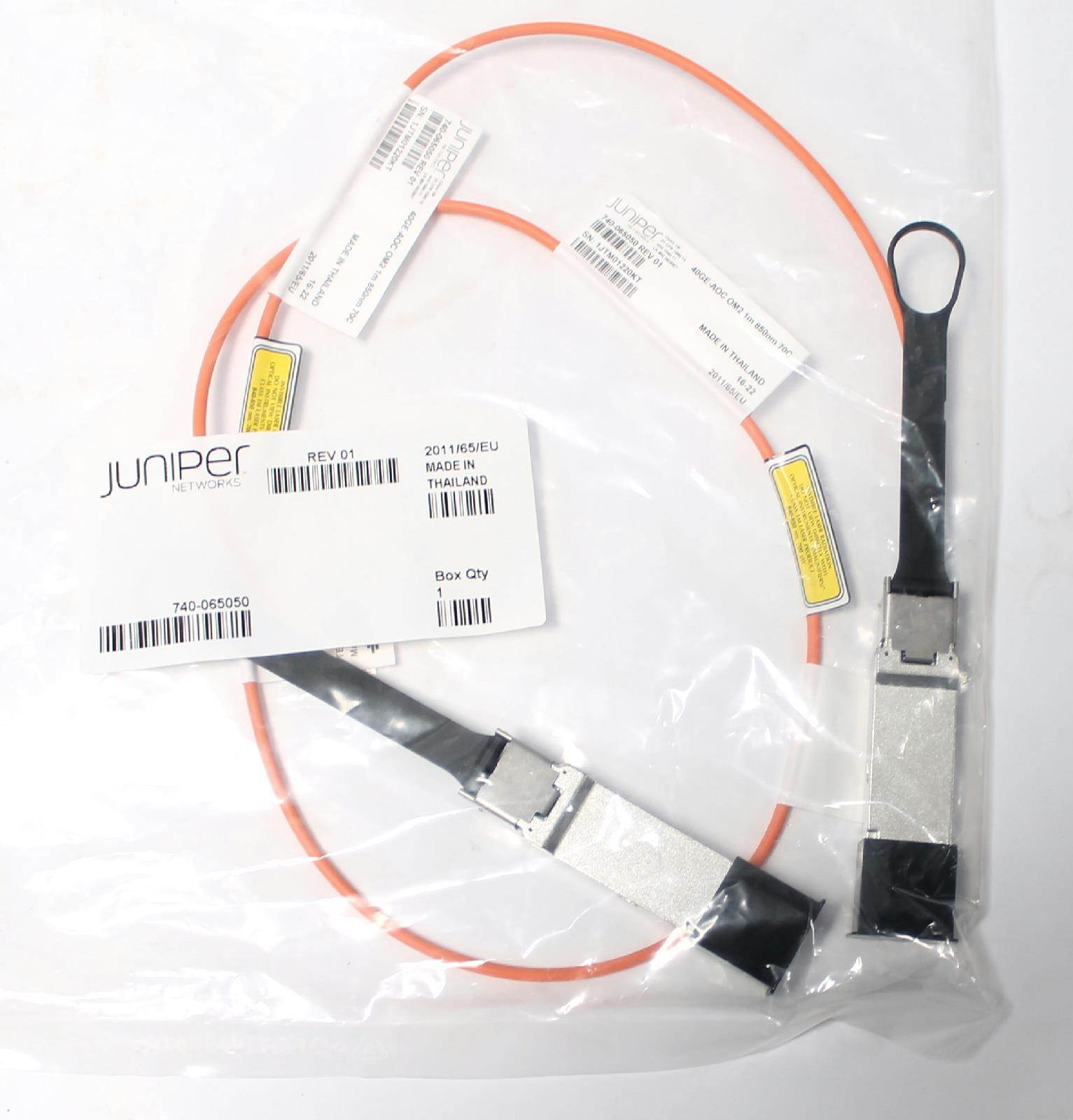 Juniper 40GE-AOC Active Optical Cable 1m QSFP 40Gb New Genuine 740-065050