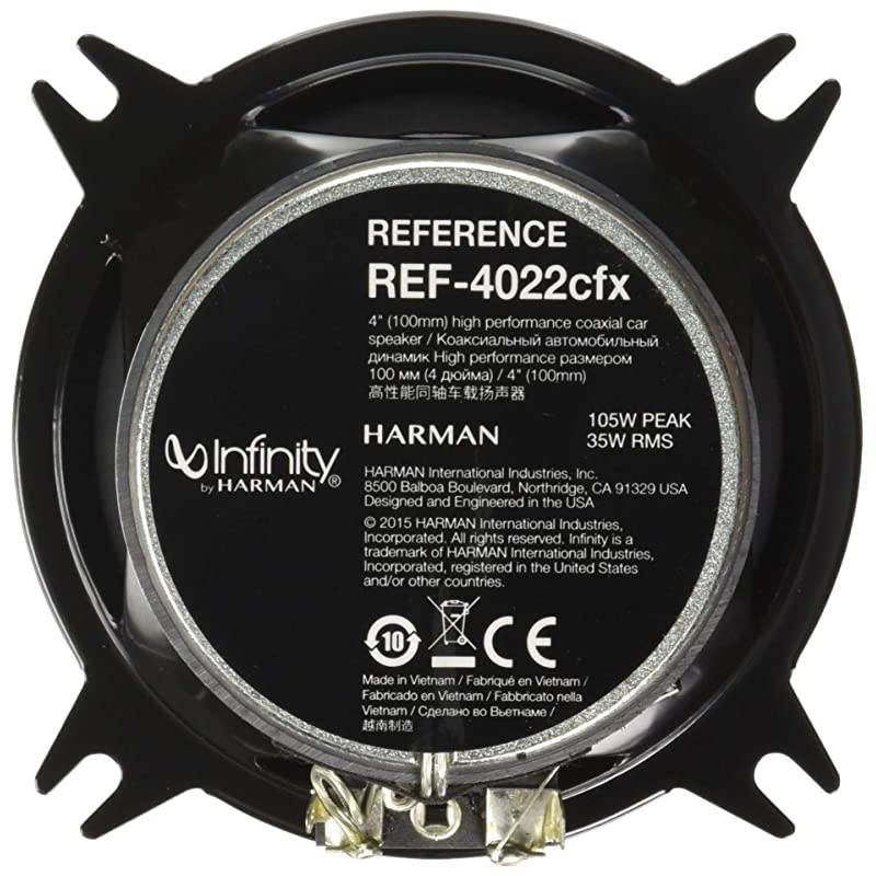 REF4022cfx 105W 4quot Reference Series Coaxial Car Speakers with EdgeDriven Textile tweeters Pair