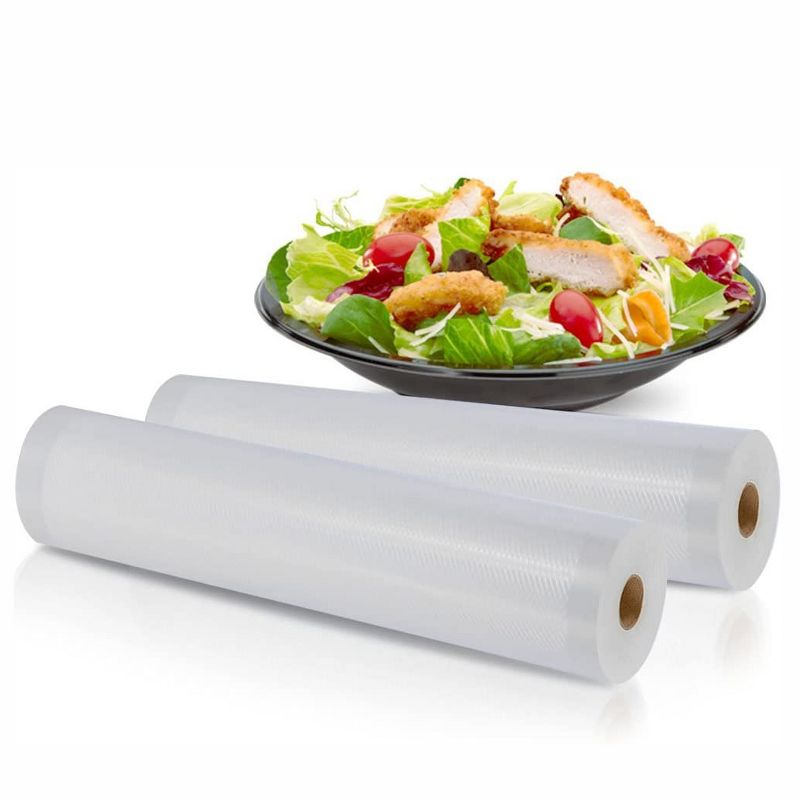 NutriChef Premium Vacuum Commercial Grade Multi Ply Food Storage Sealer Rolls for Freezer, Pantry, or Sous Vide (2 Pack)