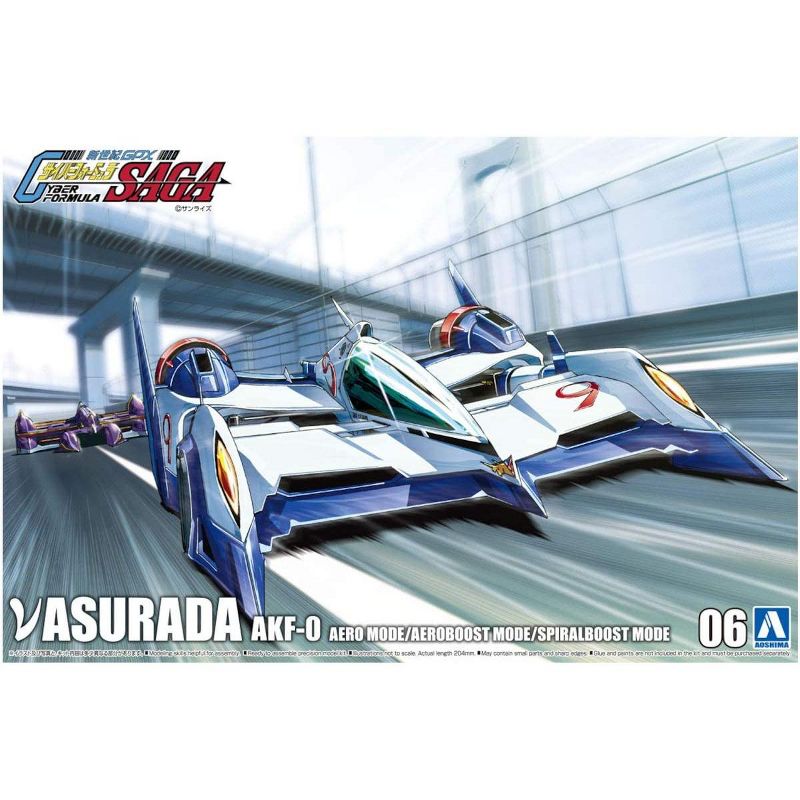 Aoshima Future GPX Cyber Formula Nu Asurada Aeroboost Aero Mode 1/24 Scale Model Kit