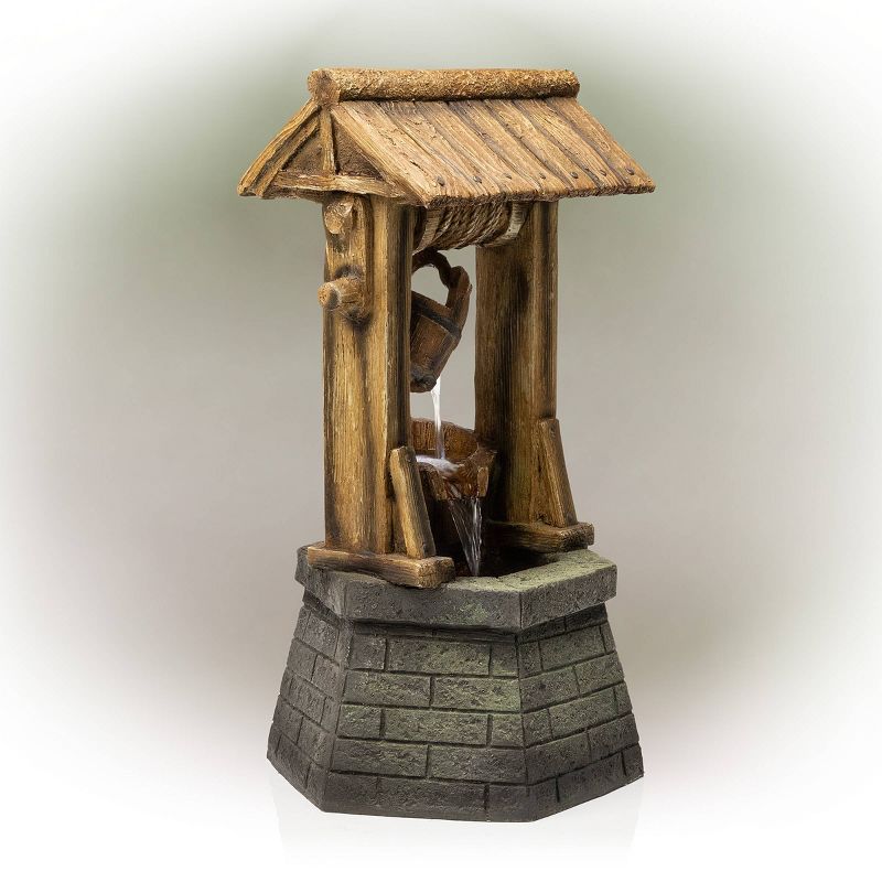 Alpine 32" Water Well Barrel Fountain