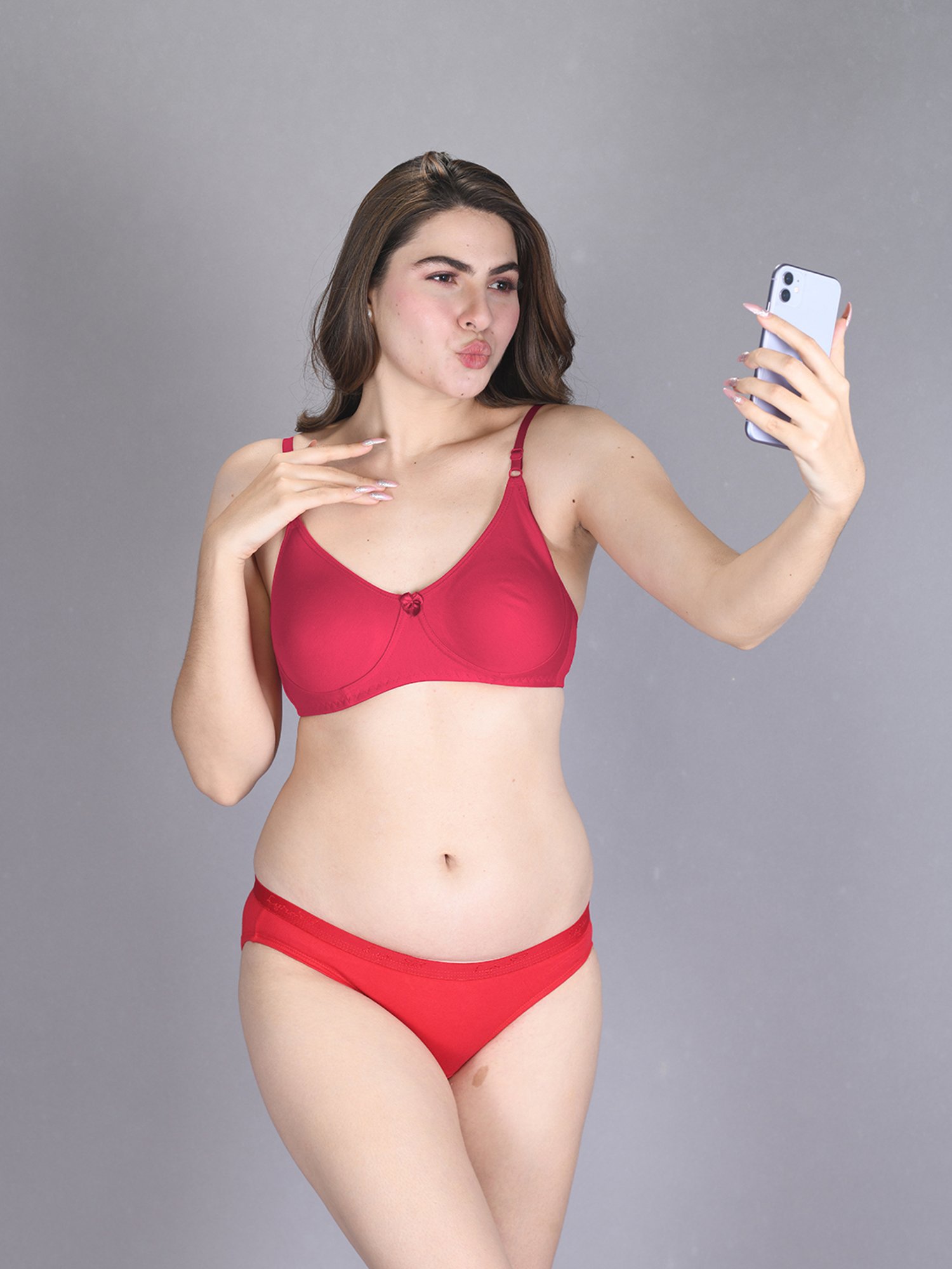 Lux Venus Fuchsia Full Coverage Non-Wired T-Shirt Bra With Adjustable Strap - Pack of 2