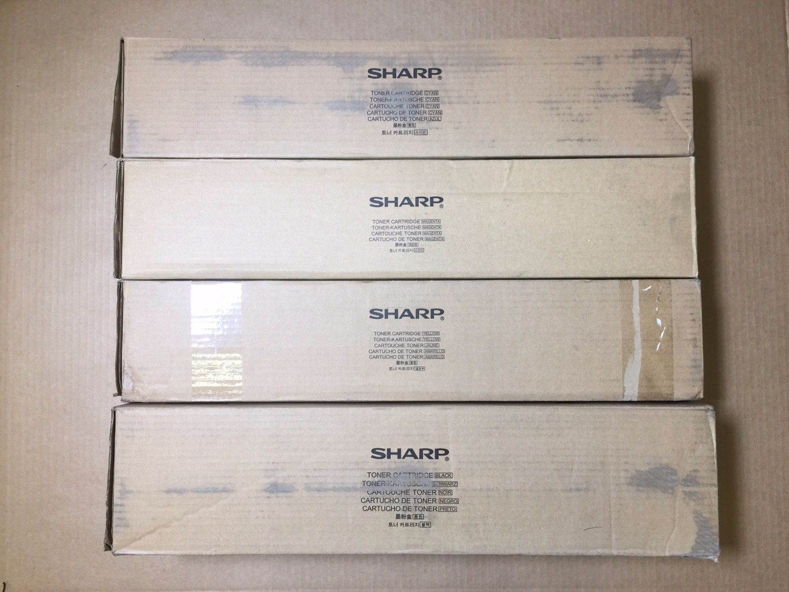 Genuine Sharp MX-62NT CMYK Toner Set for MX-6204N 6500N 6040N 7500N