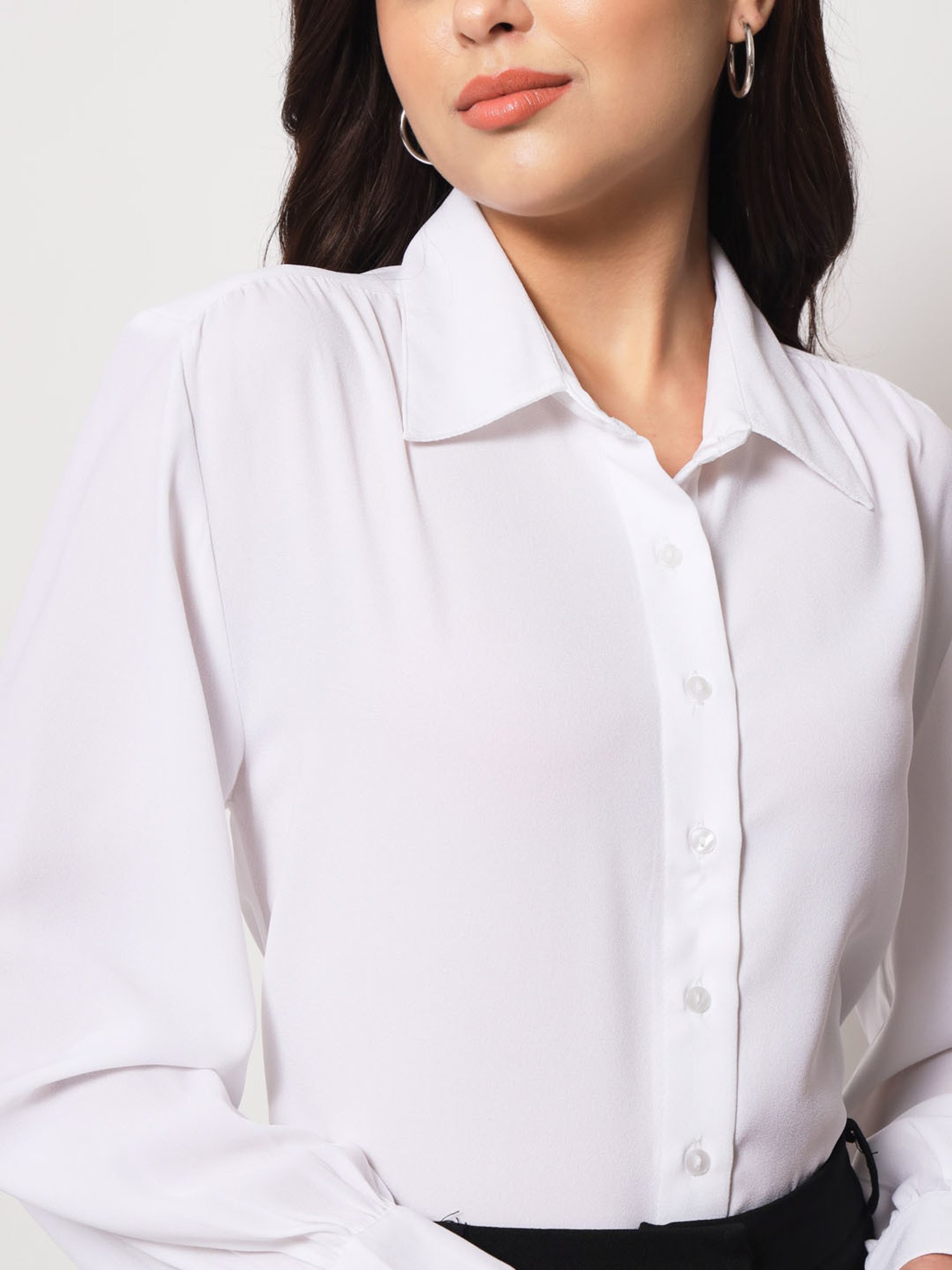 Trend Arrest White Regular Fit Shirt