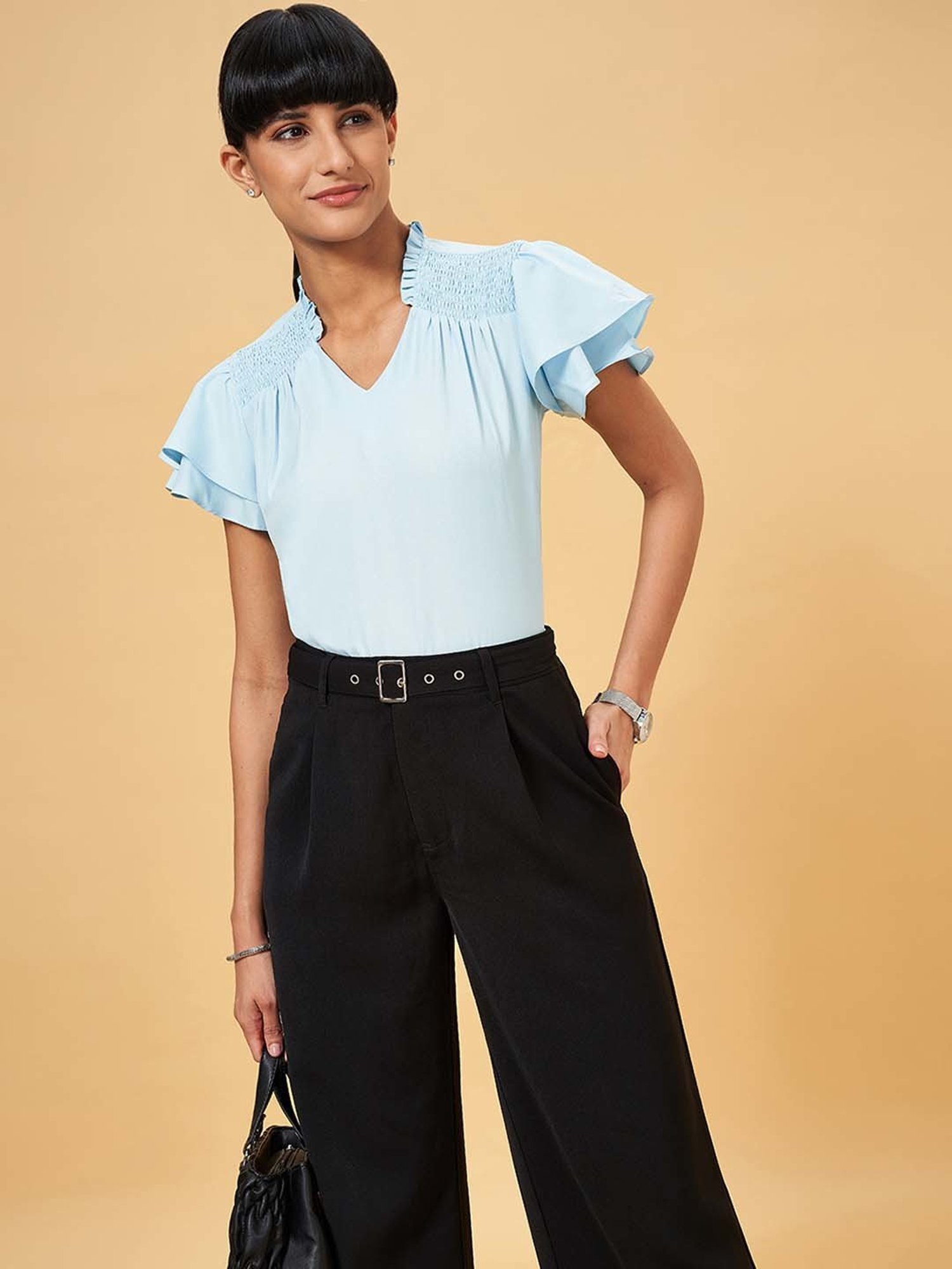 Annabelle by Pantaloons Blue Comfort Fit Top