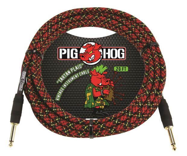 Pig Hog Tartan Plaid Instrument Cable 20ft