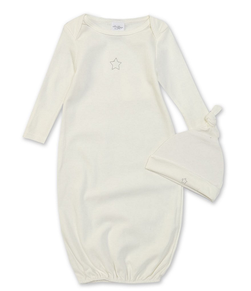 Peek Baby Girls 3-24 Months Long-Sleeve Embroidery Floral Print Babydoll Top & Pant Set