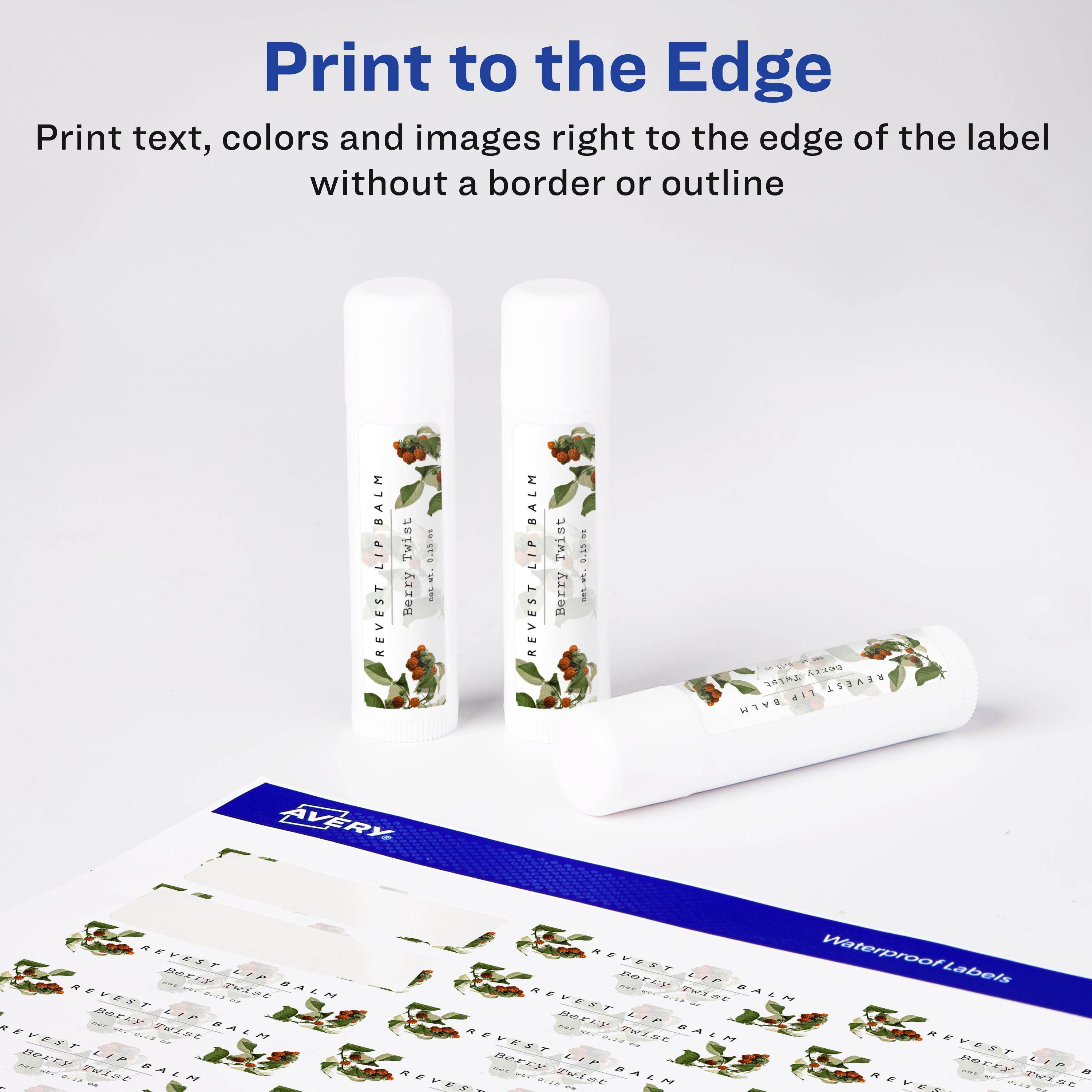 Avery Printable Waterproof Labels, 600ct 0.5" x 1.75"