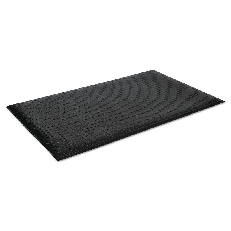 3'x5' Rectangle Solid Floor Mat Black - Crown