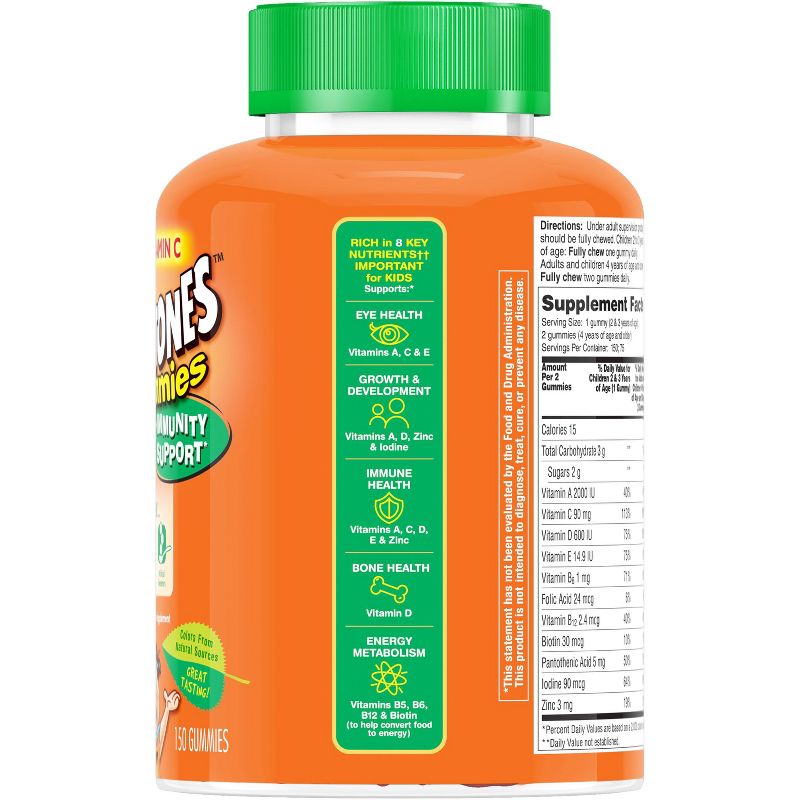 Flintstones Children's Multivitamin Plus Immunity Support Gummies - Cherry, Raspberry & Orange - 150ct