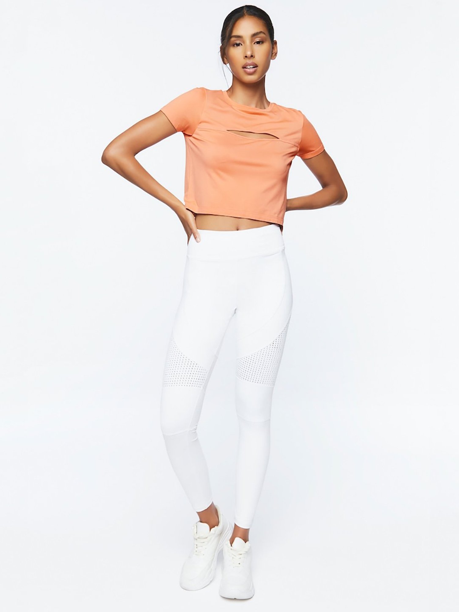 Forever 21 Peach Regular Fit Crop Top