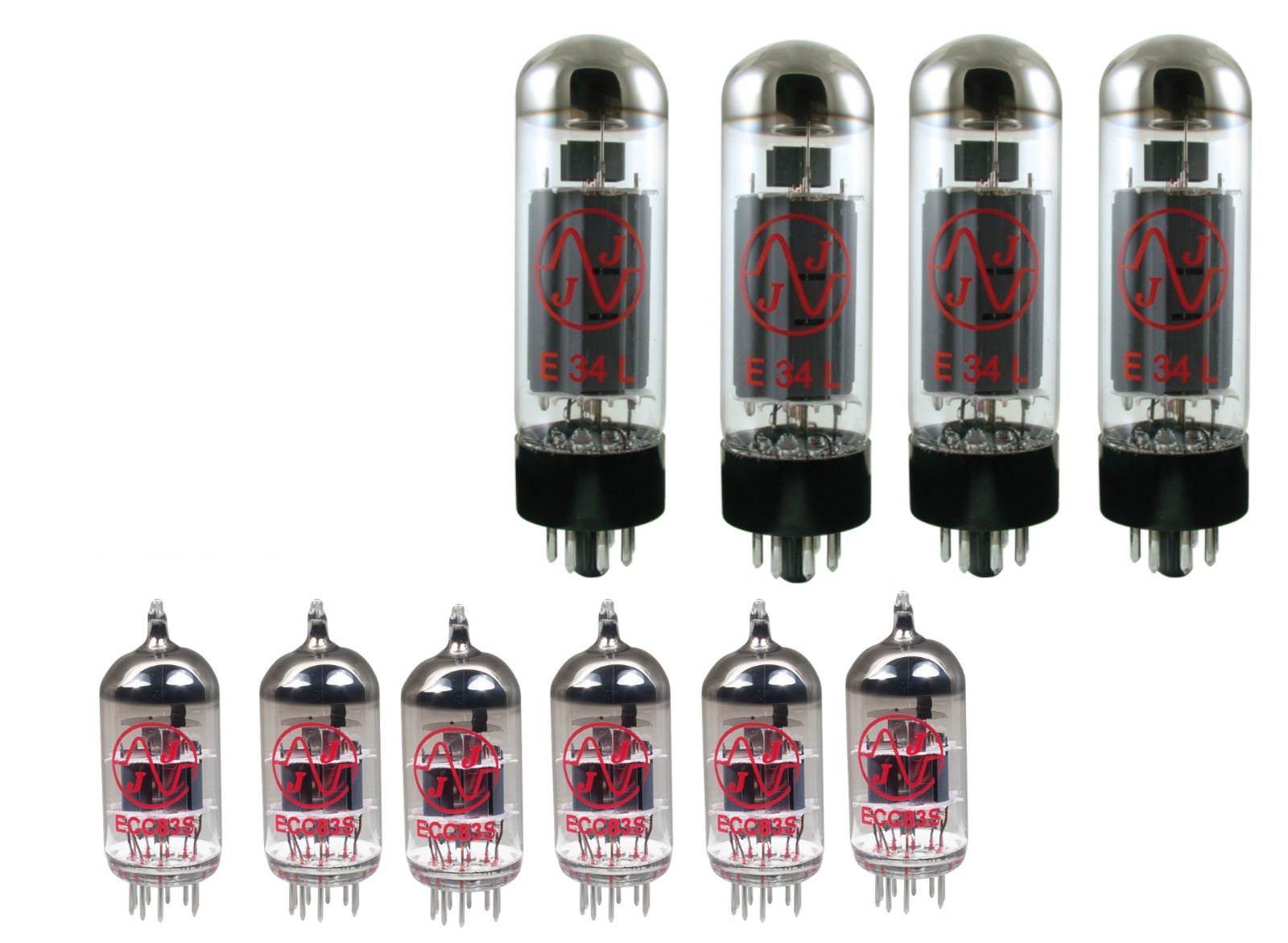 Tube Set - for Bogner Ecstacy Requires: 4 &times; E34L   6 X 12AX7 JJ Electronics
