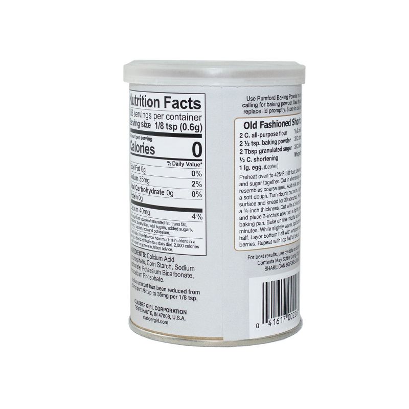 Rumford Gluten Free Reduced Sodium Baking Powder - 8.1oz