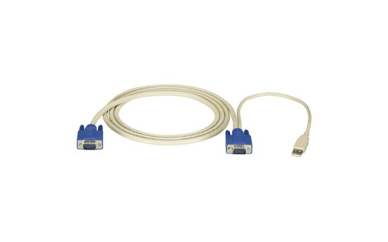 Black Box ServSwitch EC USB Server Cable - HD-15 Male - HD-15 Male VGA, Male USB - 15ft