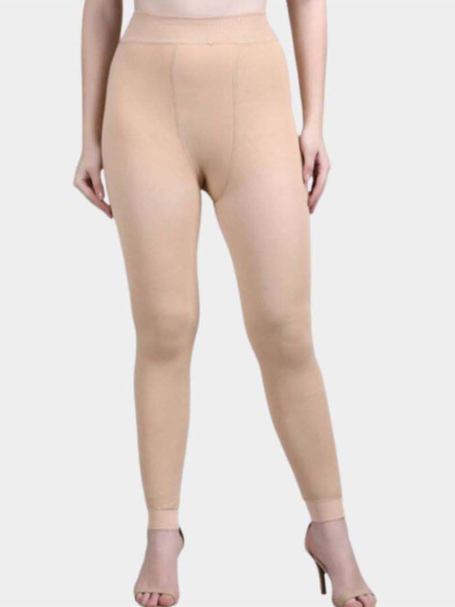 Secrets By ZeroKaata Beige Plain Pantyhose Stockings