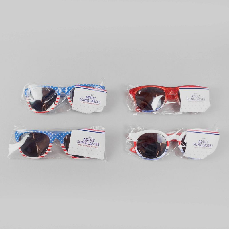 4ct Adult 4th of July Sunglasses - Bullseye's Playground™