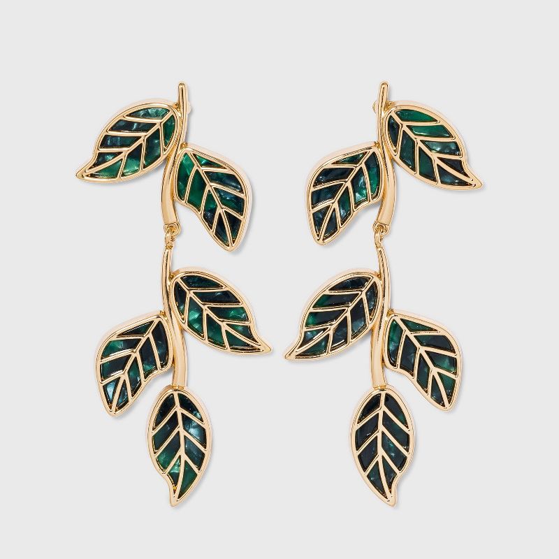 SUGARFIX by BaubleBar Crystal Vine Drop Earrings - Green