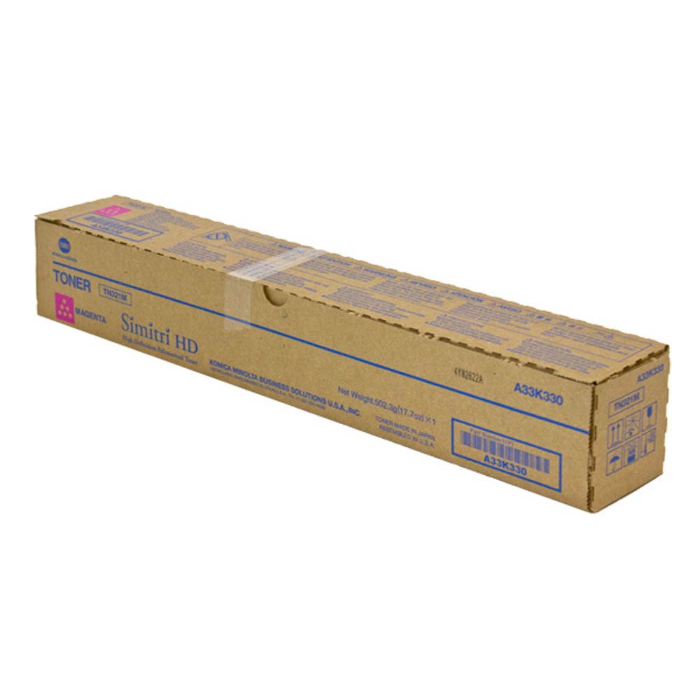 Magenta Toner Cartridge for Konica Minolta A33K330 bizhub C224, bizhub C224e, bizhub C284, bizhub C284e, bizhub C364, bizhub C364e, Genuine Konica Minolta Brand