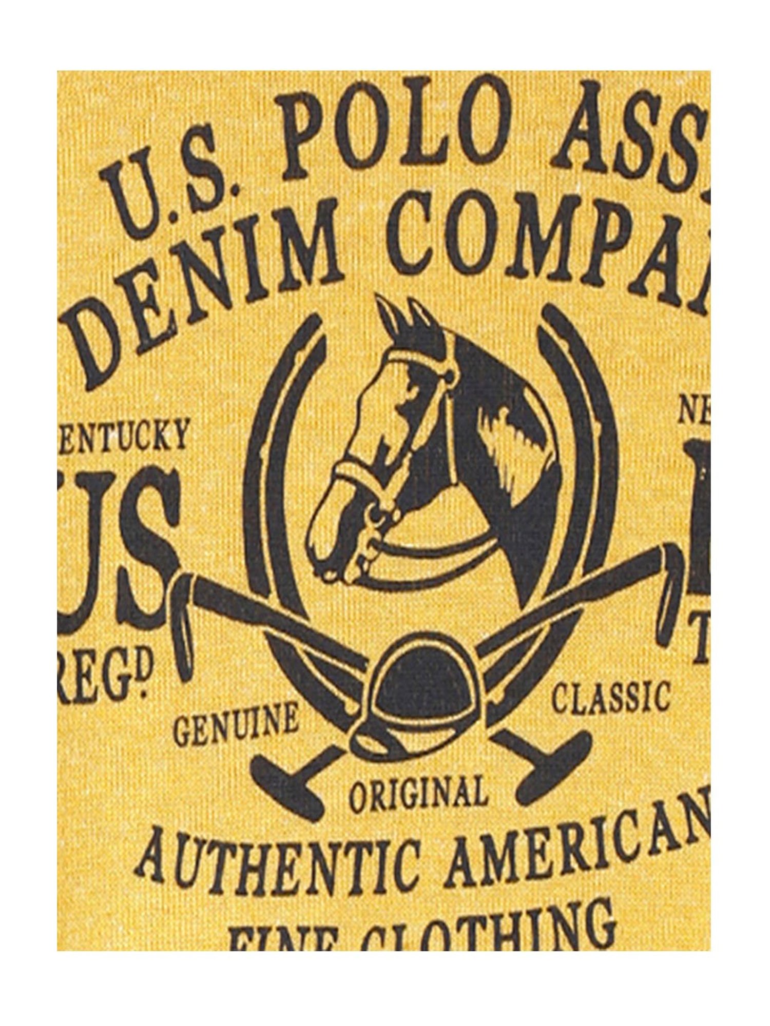 U.S. Polo Assn. Kids Yellow Printed Sweater