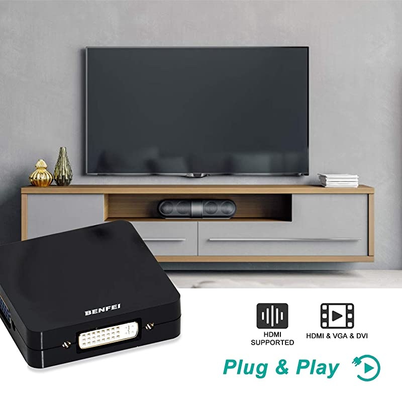 Mini DisplayPort to HDMI VGA DVI 4K Adapter  3in1 GoldPlated Mini DisplayPortDP to HDMIDVIVGA AdapterMale to Female Compatible with MacBook Air Mac Mini Microsoft Surface Pro 34