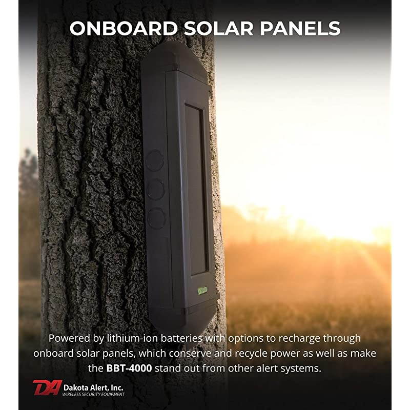 BBA-4000 Solar Powered Break Beam Alarm Kit - BBT-4000 Infrared Wireless Transmitter and DCR-4000 Driveway Alarm Receiver, Up to 1 Mile Operating Range