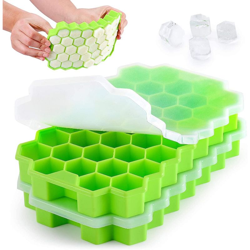 Zulay Kitchen Honeycomb Icecube Tray, 2 pack - Green