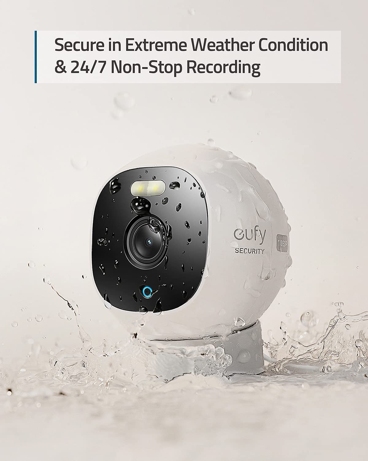 eufy Security Outdoor Cam, All-in-One Outdoor Security Camera with 1080p Resolution, Spotlight, Color Night Vision, No Monthly Fees, Wired Camera, Security Camera Outdoor, IP67 Weatherproof