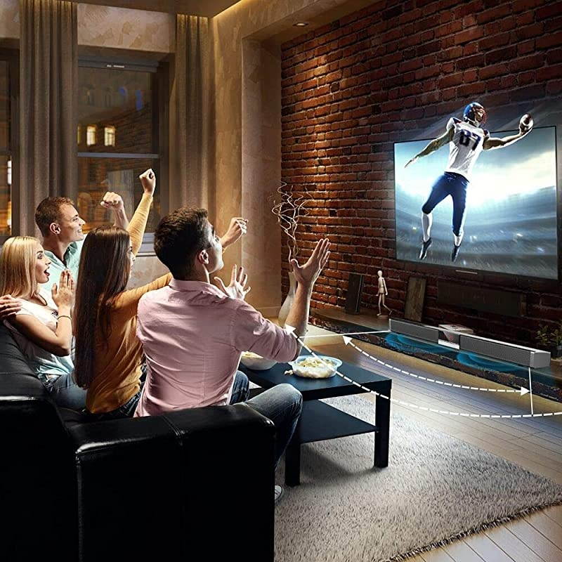 for TV Bluetooth Sound Bar Home Theater with Subwoofer and TV Surround Sound System can be Connected to BluetoothAUXOptical FiberUSB Wall Mountable Remote Control