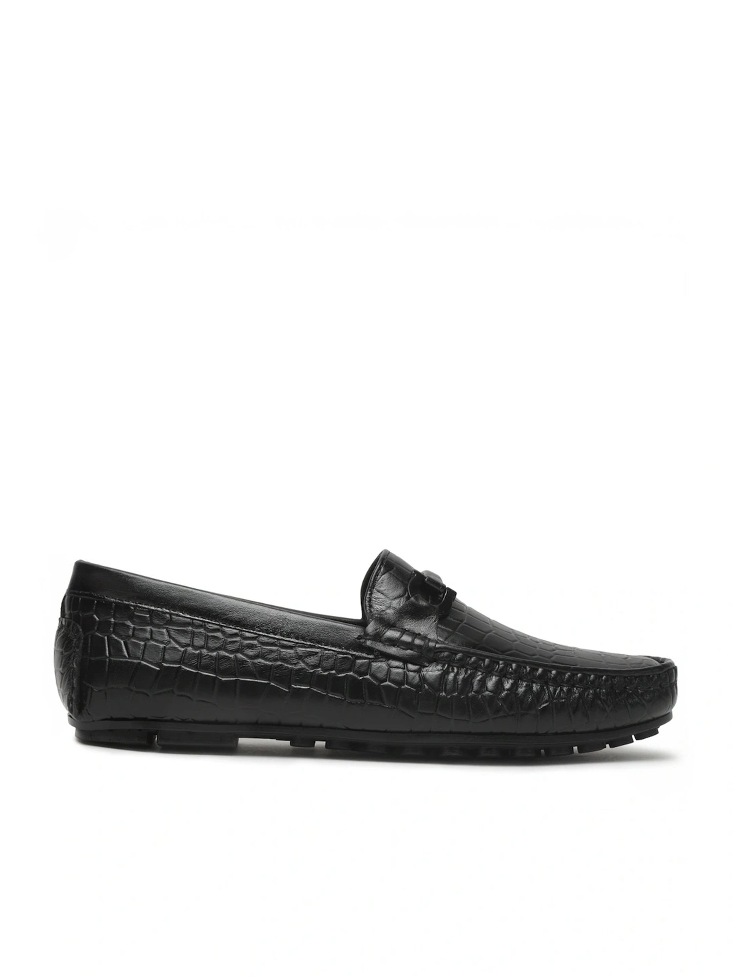Teakwood Leathers Men's Black Casual Loafers