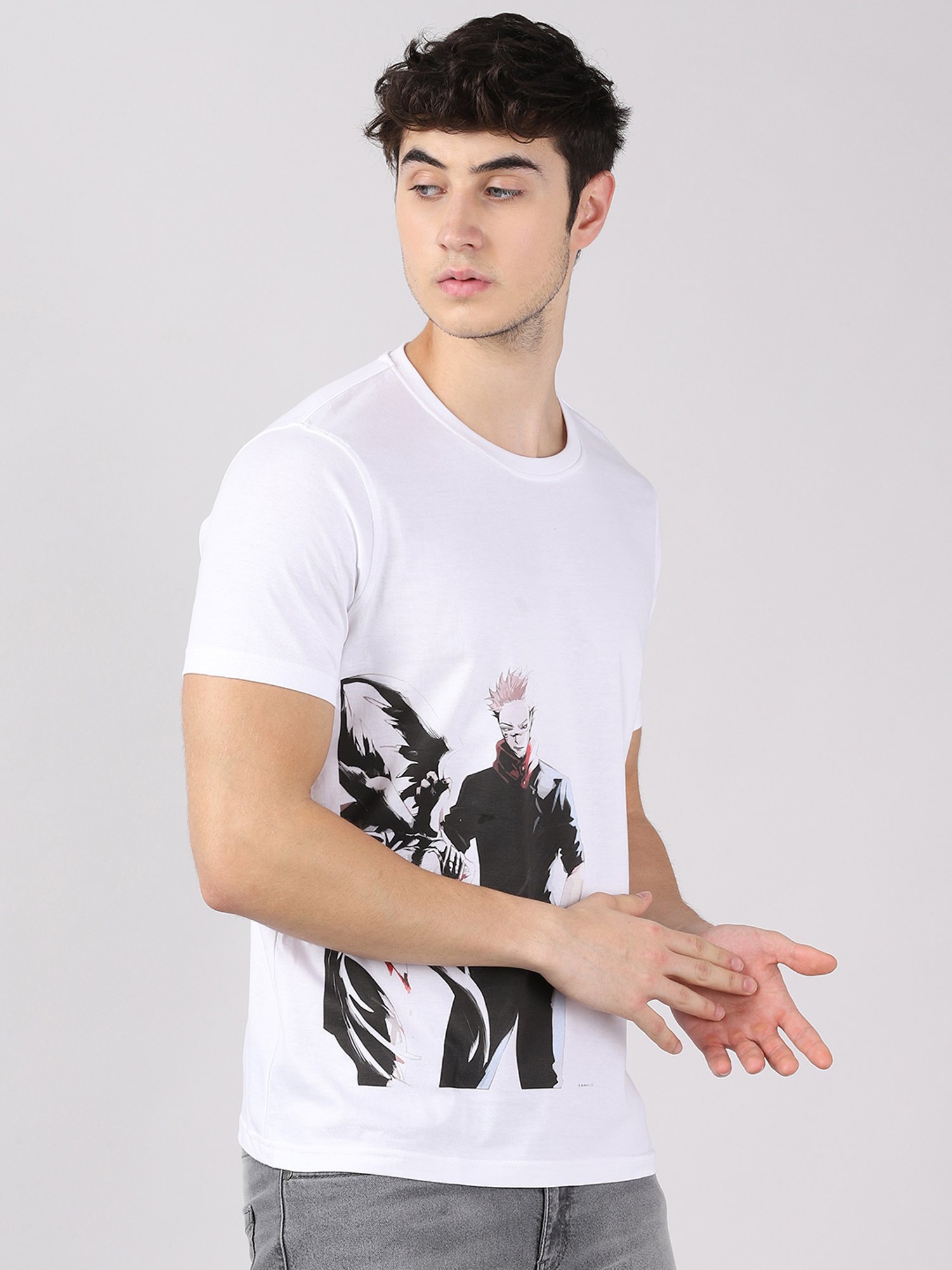 Bushirt White Cotton Crew T-Shirt