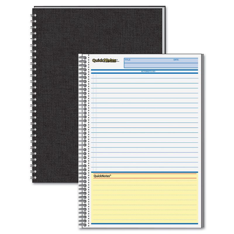 Cambridge Side Bound Guided Business Notebook QuickNotes 8 x 5 White 80 Sheets 06096