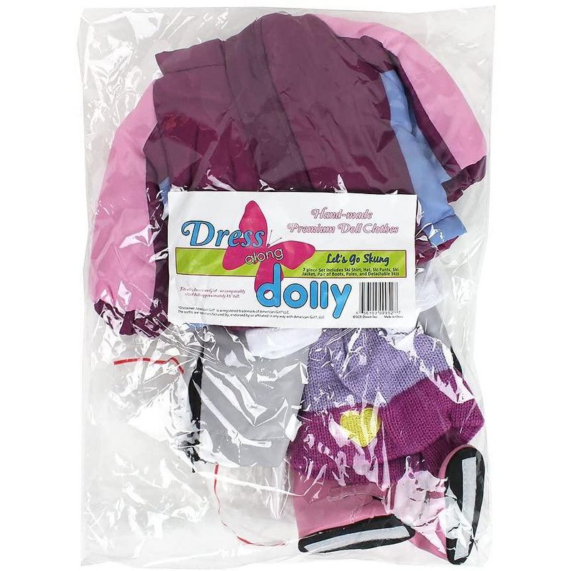 Dress Along Dolly Skiing Winter Outfit for American Girl Doll