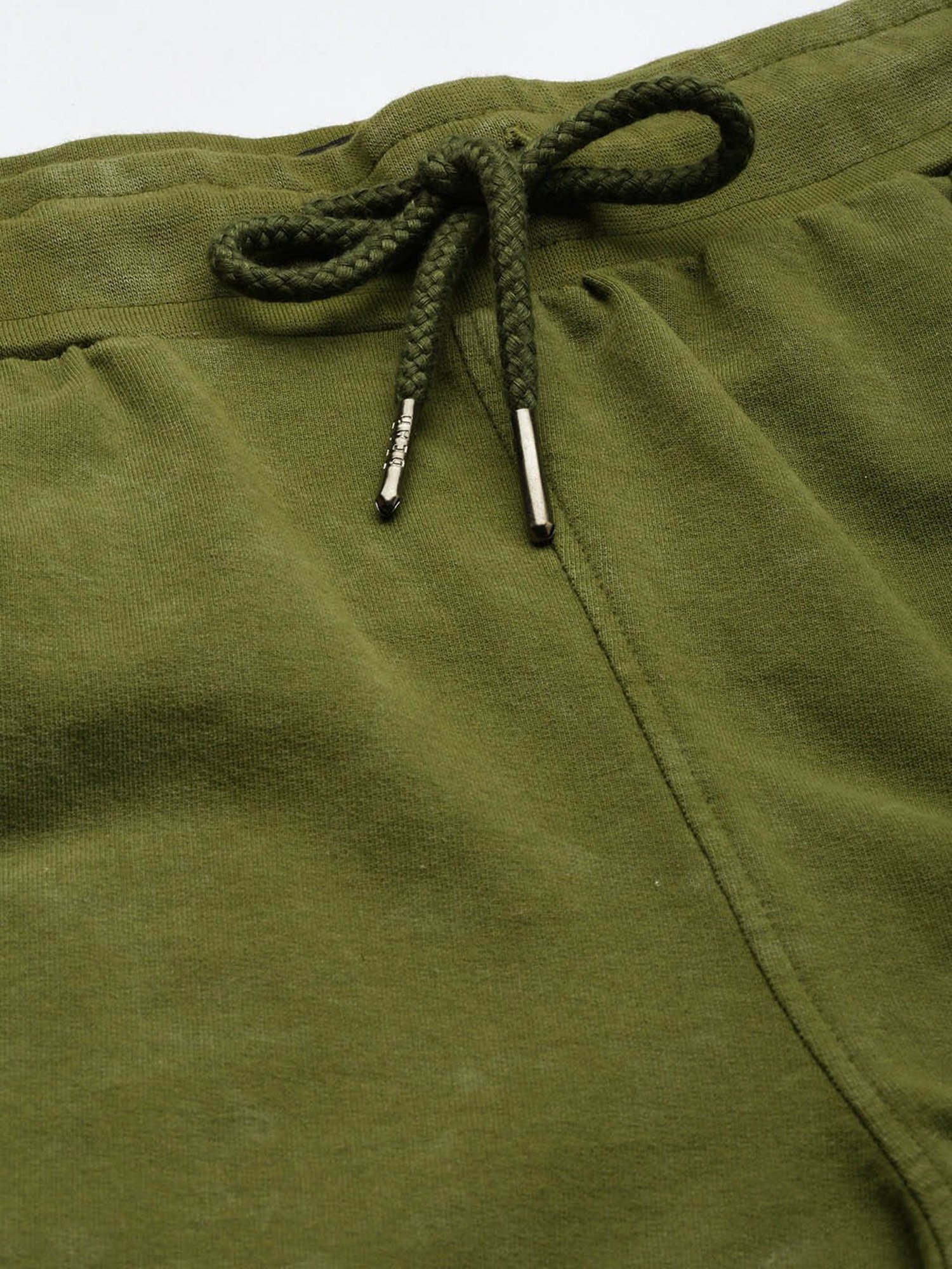 The Bear House Green Cotton Slim Fit Joggers