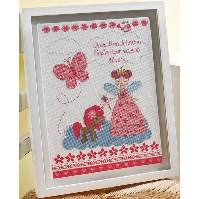 Bucilla Counted Cross Stitch Kit 10"X13"-Fairytale Princess Record (14 Count)