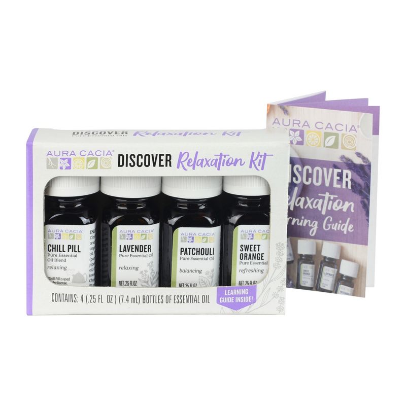 Aura Cacia Discover Relaxation Kit - 4ct/0.25 fl oz each
