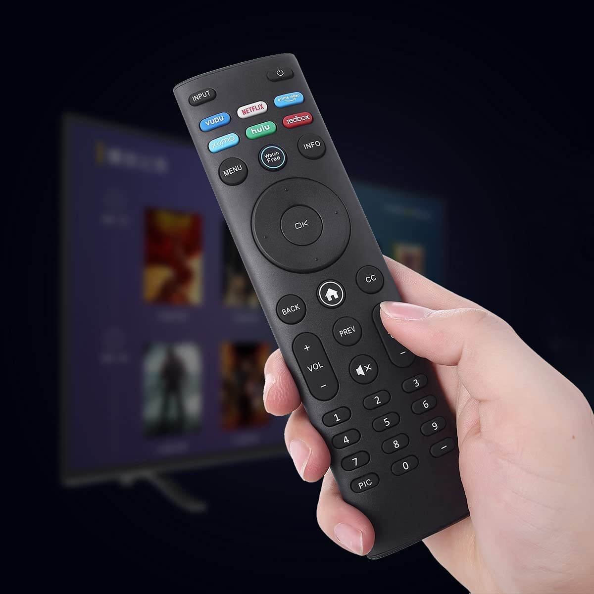 New XRT140 Universal Watchfree Remote Control for All VIZIO LED LCD HD 4K UHD HDR Smart TVs