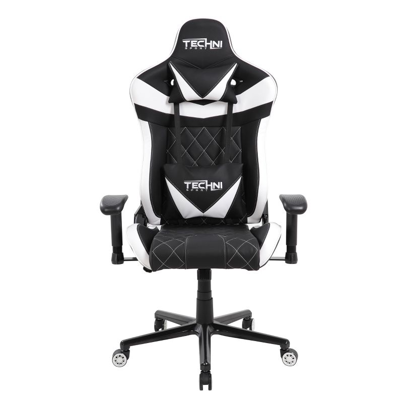 Ergonomic High Back Racer Style Video Gaming Chair White - Techni Sport